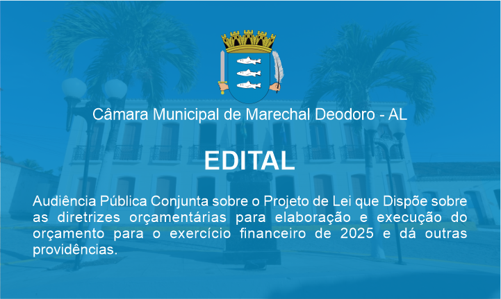 Audiência Pública Conjunta sobre o Projeto de Lei que Dispõe sobre as diretrizes orçamentárias para elaboração e execução do orçamento para o exercício financeiro de 2025 e dá outras providências.