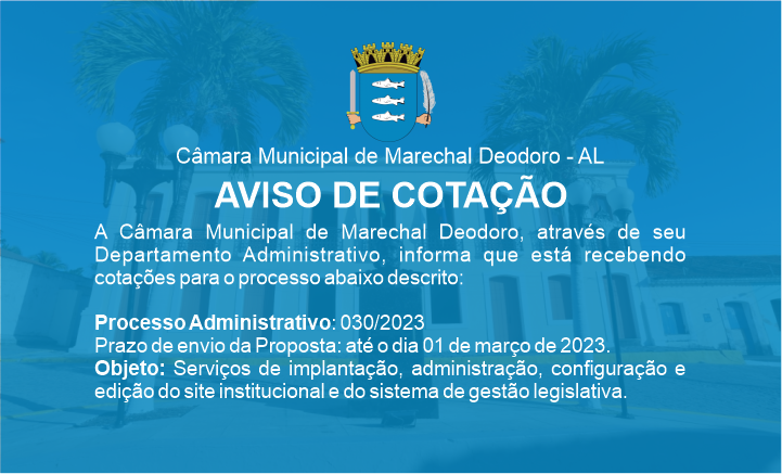 AVISO DE COTAÇÃO - Processo Administrativo 030/2023